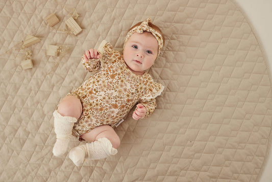 Bailey Floral Flutter Onesie