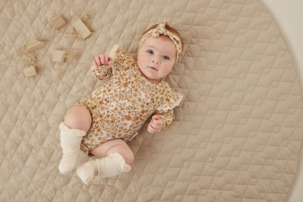 Bailey Floral Flutter Onesie