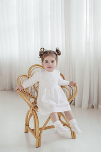 Ivory Pointelle Knit Dress