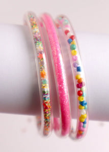 Bright Pink Glitter Bracelets