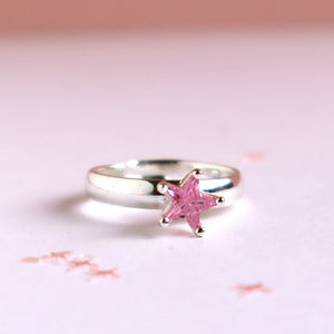 Pink Shining Star Ring