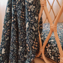 Load image into Gallery viewer, Forest Friends Midnight Organic Muslin Wrap Swaddle