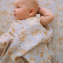Load image into Gallery viewer, Delphinium Organic Muslin Wrap Swaddle