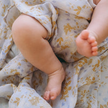 Load image into Gallery viewer, Delphinium Organic Muslin Wrap Swaddle