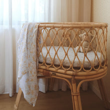 Load image into Gallery viewer, Delphinium Organic Muslin Wrap Swaddle