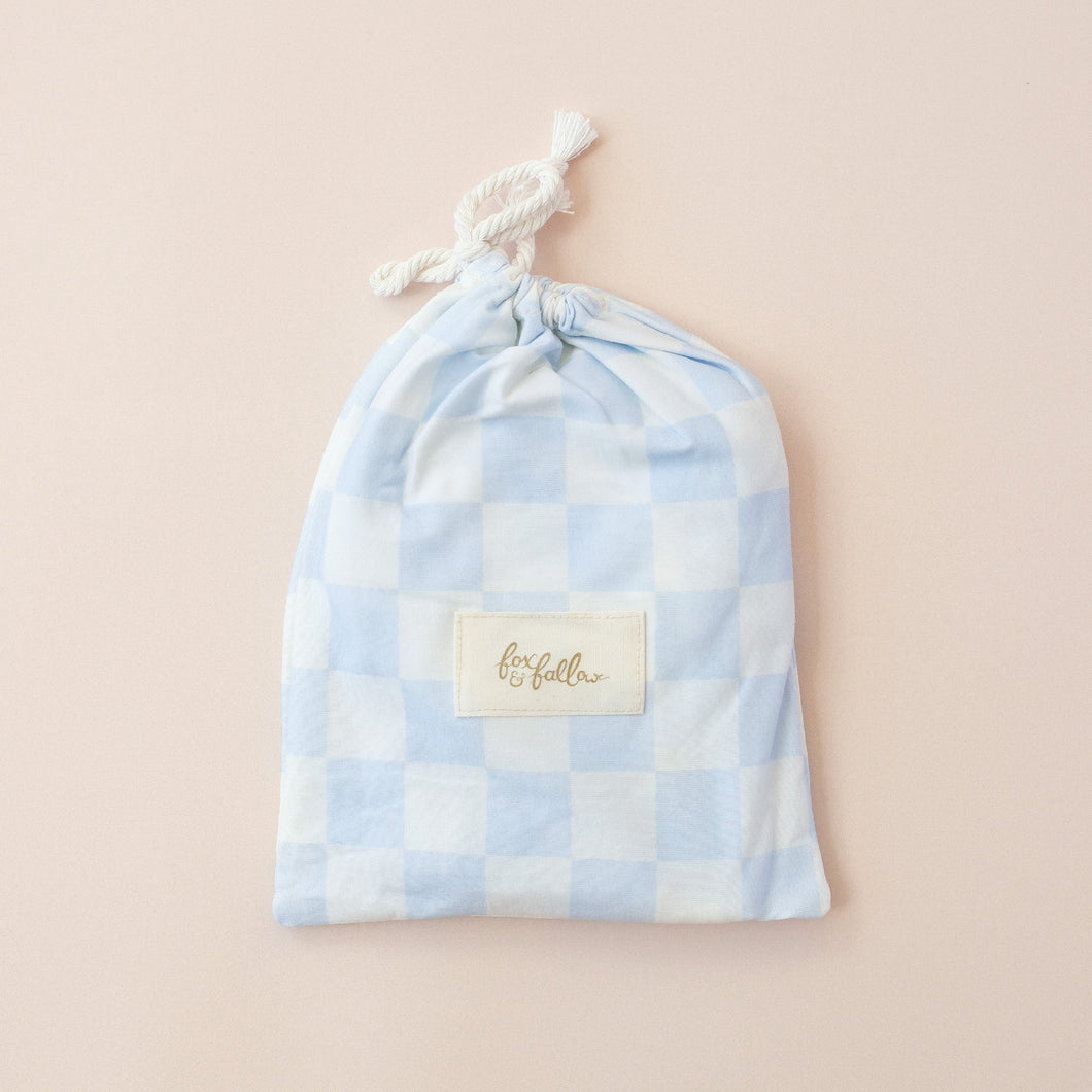 Powder Check Organic Fitted Bassinet Sheet/Change Pad Cover