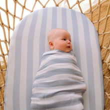 Load image into Gallery viewer, Cloud Stripe Organic Muslin Wrap Swaddle