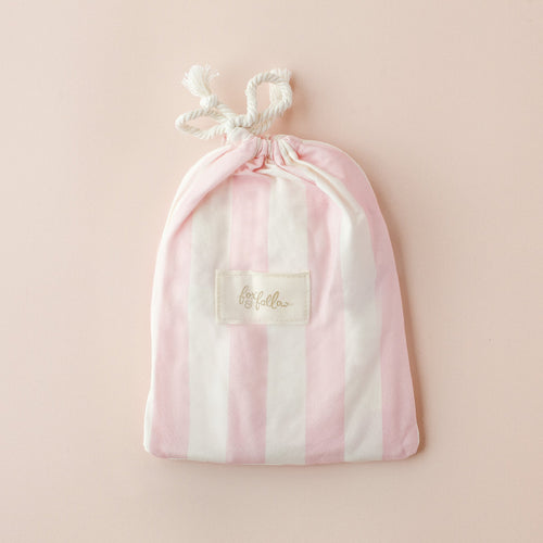 Petal Stripe Organic Fitted Bassinet Sheet/Change Pad Cover