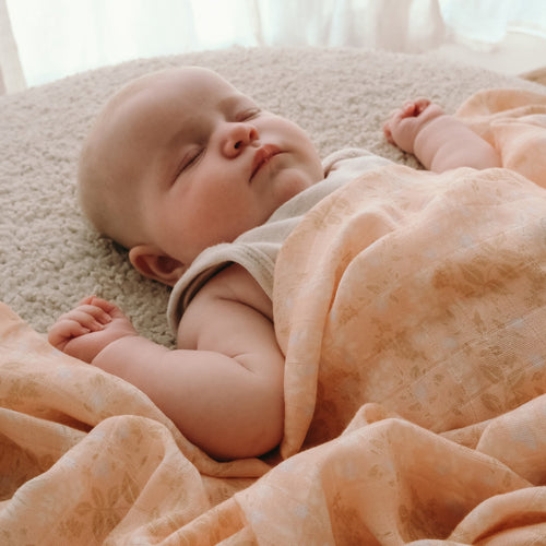 Wild Peony Organic Muslin Wrap Swaddle