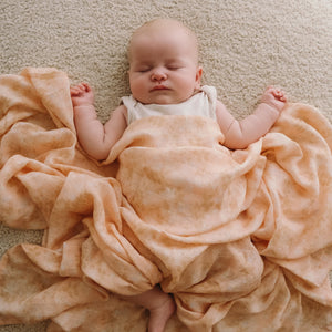 Wild Peony Organic Muslin Wrap Swaddle