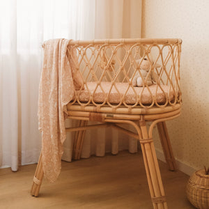 Forest Friends Caramel Organic Muslin Wrap Swaddle