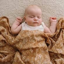 Load image into Gallery viewer, Gold Holly Organic Muslin Wrap Swaddle