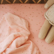 Load image into Gallery viewer, Dusty Roses Organic Fitted Cot Sheet