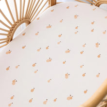 Load image into Gallery viewer, Golden Pears Organic Fitted Bassinet Sheet/Change Pad Cover