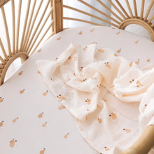 Load image into Gallery viewer, Golden Pears Organic Muslin Wrap Swaddle