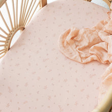Load image into Gallery viewer, Wild Ruscus Organic Fitted Bassinet Sheet/Change Pad Cover