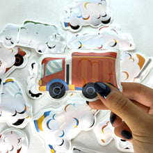Load image into Gallery viewer, Colour Changing Bath Stickers Mucky Trucks