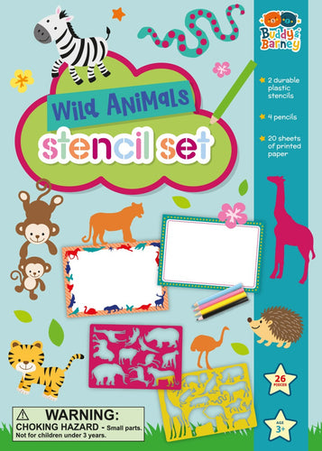 Stencils & Pencils Wallet | Wild Animals