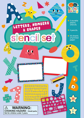 Stencils & Pencils Wallet | Letters, Shapes & Numbers