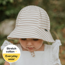 Load image into Gallery viewer, Toddler Bucket Sun Hat - Natural Stripe