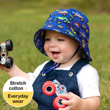 Load image into Gallery viewer, Toddler Bucket Sun Hat | Monster Trucks