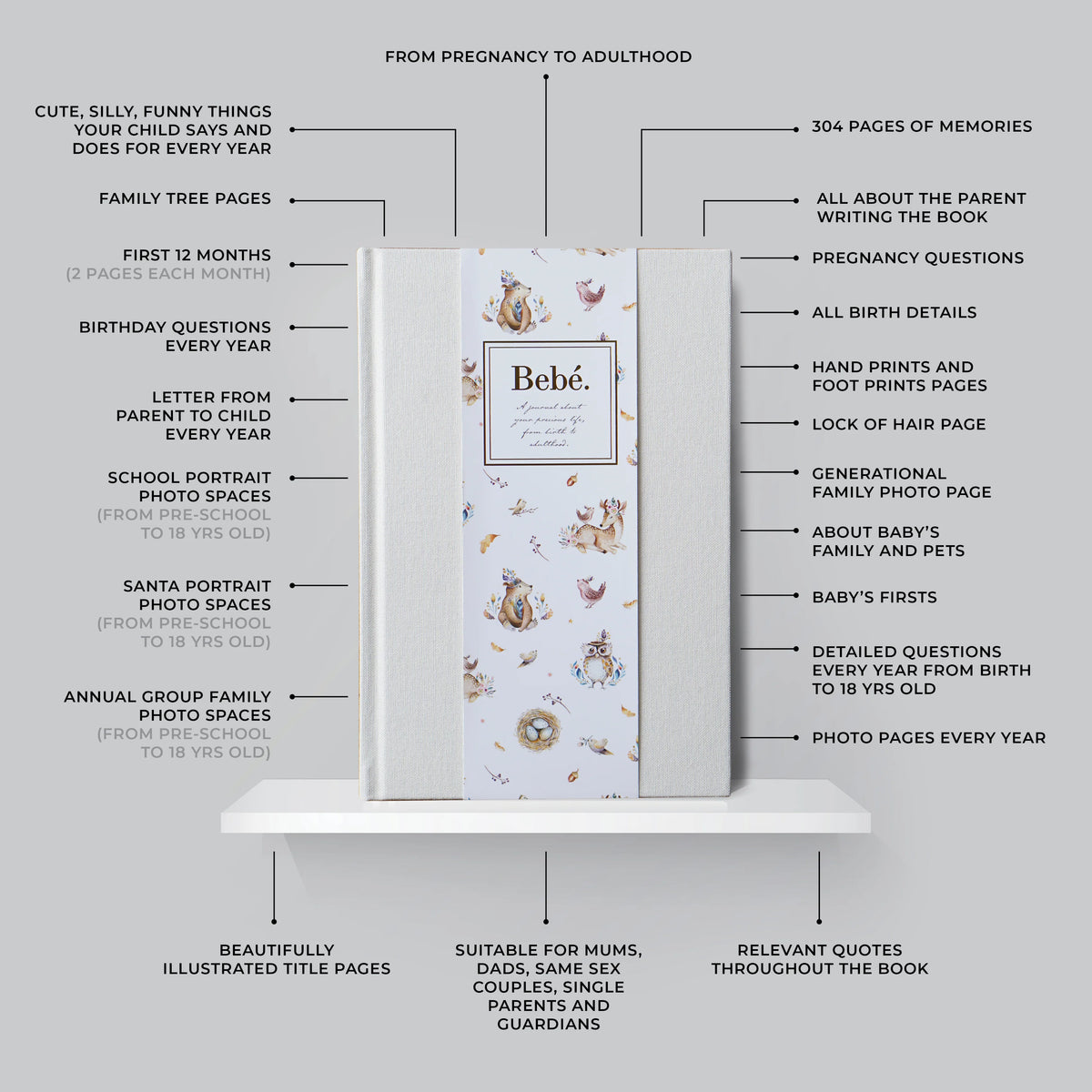 Bebé Baby Book With Keepsake Box And Pen
