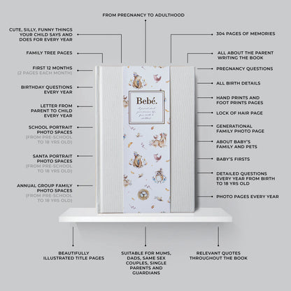 Bebé Baby Book With Keepsake Box And Pen