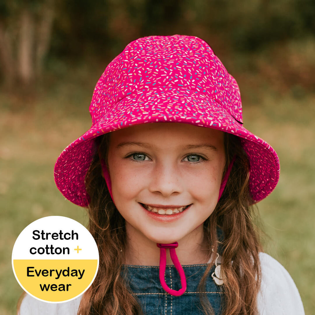 Kids Ponytail Bucket Sun Hat | Sprinkles