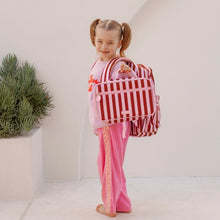 Load image into Gallery viewer, Burgundy Stripe Lunch Bag