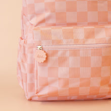 Load image into Gallery viewer, Peach Check Backpack