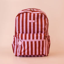 Load image into Gallery viewer, Burgundy Stripe Backpack