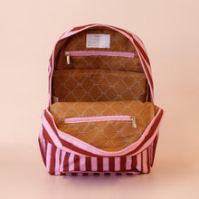 Load image into Gallery viewer, Burgundy Stripe Backpack