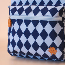 Load image into Gallery viewer, Navy Diamonds Backpack