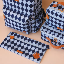 Load image into Gallery viewer, Navy Diamonds Large Pencil Case