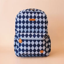 Load image into Gallery viewer, Navy Diamonds Backpack