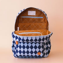 Load image into Gallery viewer, Navy Diamonds Backpack