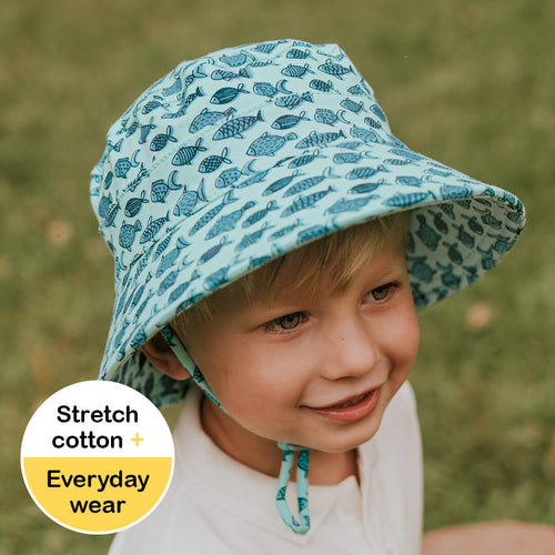 Kids Classic Bucket Sun Hat | Fish