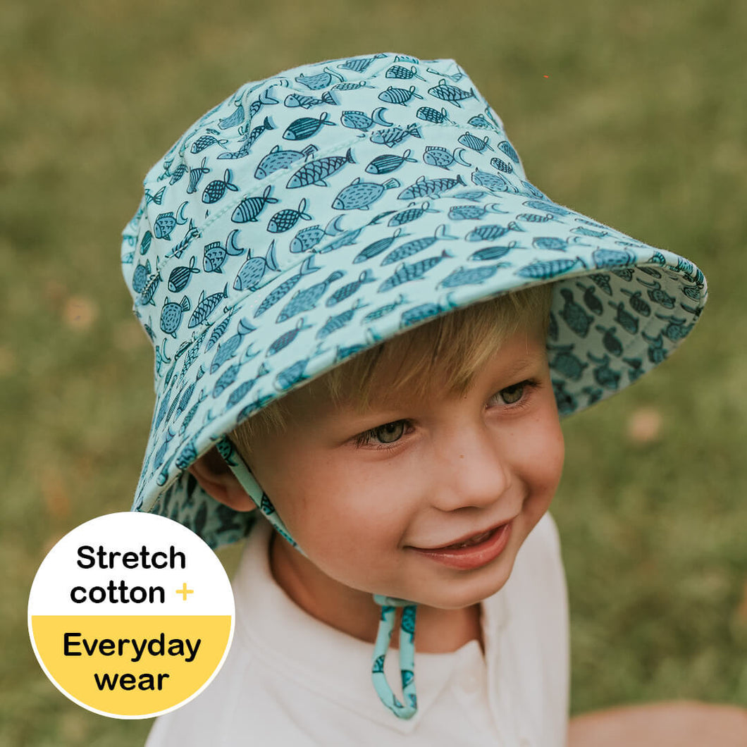 Kids Classic Bucket Sun Hat | Fish