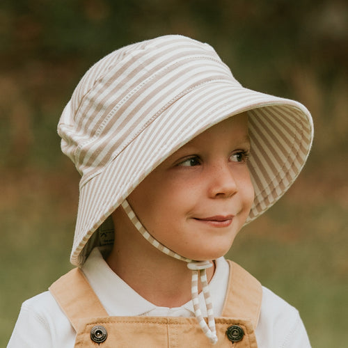 Classic Bucket Sun Hat - Natural Stripe