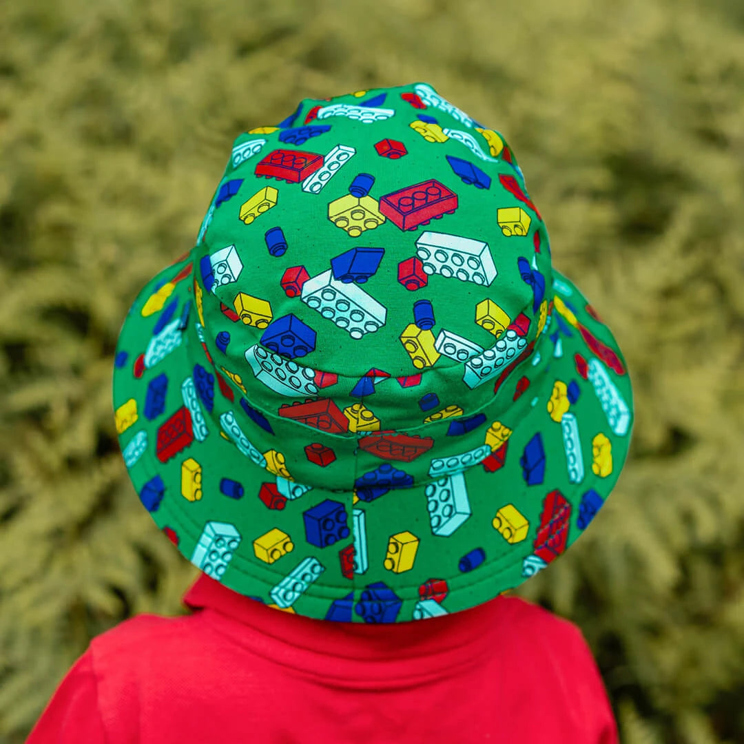 Classic Bucket Sun Hat - Blocks