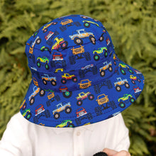 Load image into Gallery viewer, Classic Bucket Sun Hat - Monster Trucks