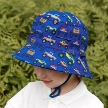 Load image into Gallery viewer, Classic Bucket Sun Hat - Monster Trucks