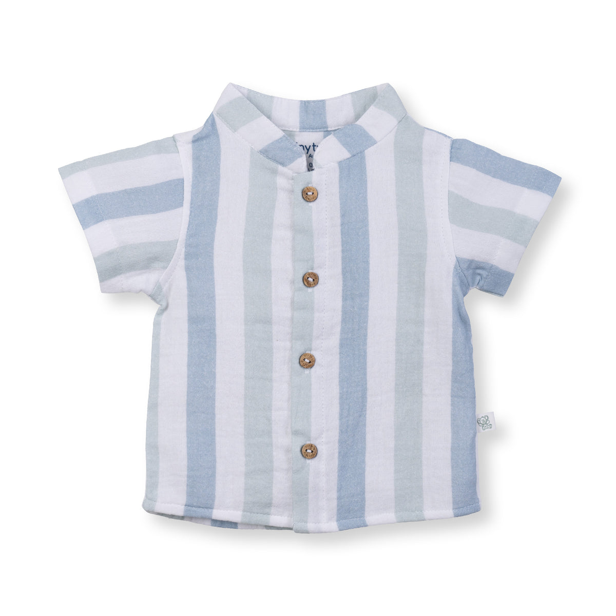 Button Up Shirt | Ocean Mist Stripes