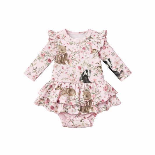 Baby Animals LS Bodysuit Dress SIZE 1YR