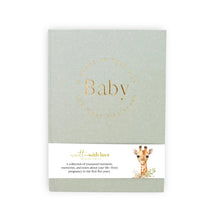 Load image into Gallery viewer, Sage Linen Baby Memory Book
