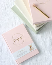 Load image into Gallery viewer, Peony Pink Linen Baby Memory Book
