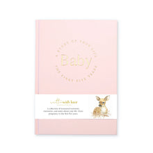 Load image into Gallery viewer, Peony Pink Linen Baby Memory Book