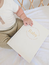 Load image into Gallery viewer, Classic White Linen Baby Memory Book with Keepsake Box