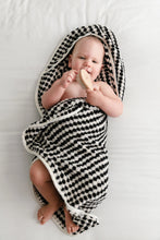 Load image into Gallery viewer, Turkish Cotton Hooded Towel | Black &amp; White