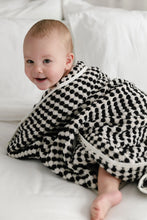 Load image into Gallery viewer, Turkish Cotton Hooded Towel | Black &amp; White